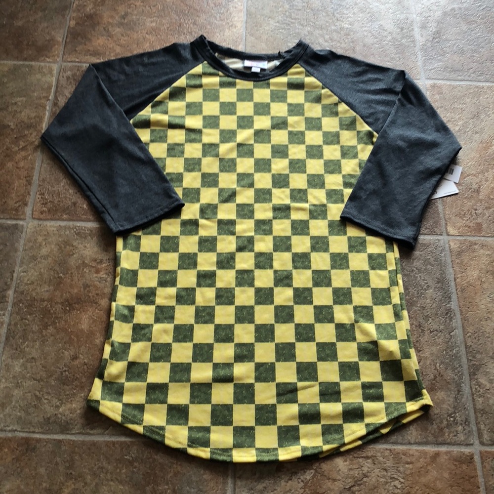 Yellow and Gray Randy Xs Lularoe Top